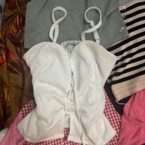 white crop top